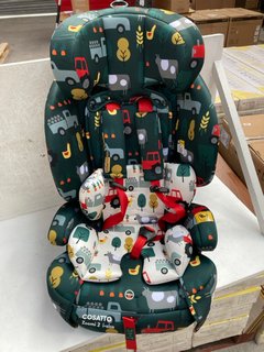 COSATTO CHILDS CAR SEAT WITH FARM DESIGN IN GREEN: LOCATION - BT1