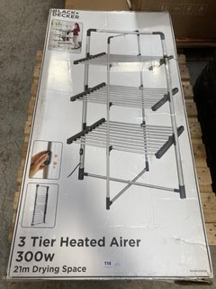 2 X ITEMS TO INCLUDE BLACK & DECKER 3 TIER HEATED AIRER & HOMEFRONT 3 TIER AIRER & DRYER: LOCATION - A5