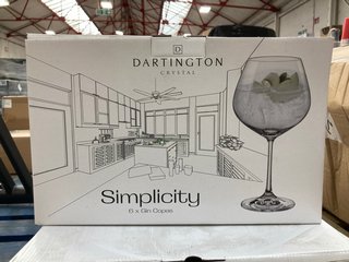 6 X CASES OF DARTINGTON CRYSTAL STEMMED GLASSES: LOCATION - A6