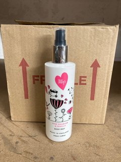 (COLLECTION ONLY) QTY OF TILLYS PINK RHUBARB & VANILLA BODY MIST: LOCATION - BR20