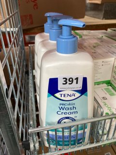 (COLLECTION ONLY) 3 TENA WASH CREAM PUMP BOTTLES: LOCATION - B8