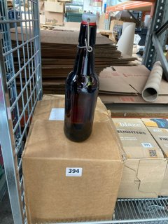 QTY OF BROWN BOTTLES WITH FLIP TOP LIDS: LOCATION - B8