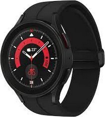 SAMSUNG GALAXY WATCH 5 PRO 45MM SMART WATCH (ORIGINAL RRP - £429.00) IN BLACK AND RED: MODEL NO SM-R920 (WITH BOX) (SEALED UNIT) [JPTC63492]