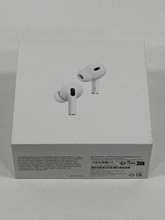 APPLE AIRPODS PRO (2 GENERATION) WITH MAGSAFE CHARGING CASE (USB-C) EARPHONES IN WHITE: MODEL NO A3047 A3048 A2968 (WITH BOX & ALL ACCESSORIES) [JPTM112786]. (SEALED UNIT). THIS PRODUCT IS FULLY FUNC