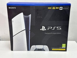 SONY PLAYSTATION 5 DIGITAL EDITION 1TB GAMES CONSOLE (ORIGINAL RRP - £479.99) IN WHITE: MODEL NO CFI-2016 (WITH BOX & ALL ACCESSORIES, UNUSED RETAIL) [JPTM110931]. THIS PRODUCT IS FULLY FUNCTIONAL AN