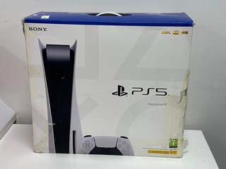 SONY PLAYSTATION 5 DISC EDITION 825 GB GAMES CONSOLE IN WHITE: MODEL NO CFI-1216A (WITH BOX & ALL ACCESSORIES, MINOR COSMETIC IMPERFECTIONS- DAMAGE TO BOX) [JPTM112739]. THIS PRODUCT IS FULLY FUNCTIO