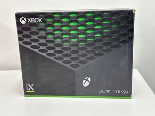 MICROSOFT XBOX SERIES X 1 TB GAMES CONSOLE (ORIGINAL RRP - £459) IN BLACK: MODEL NO 1882 (WITH BOX & ALL ACCESSORIES) [JPTM112502]. (SEALED UNIT). THIS PRODUCT IS FULLY FUNCTIONAL AND IS PART OF OUR