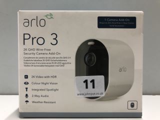ARLO PRO 3 2K QHD WIRE-FREE SECURITY CAMERA ADD ON
