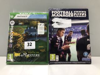 2 X ASSORTED GAMES INC PGA TOUR ROAD TO THE MASTERS FOR XBOX - SEALED (PEGI 3)