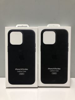 2 X APPLE IPHONE 14 PRO MAX MAGSAFE LEATHER CASES (MIDNIGHT)