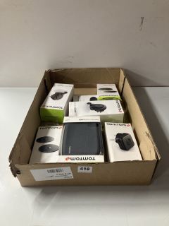BOX OF ASSORTED TOMTOM PRODUCTS