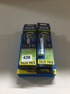7 X ASSORTED ORAL-B ITEMS INC ORAL-B CROSS ACTION TOOTHBRUSH HEADS