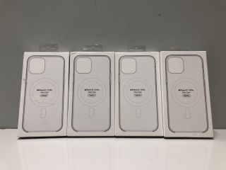 4 X APPLE IPHONE 12 /12 PRO MAGSAFE CLEAR CASES