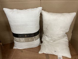 2 X ASSORTED WHITE PILLOWS