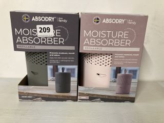 2 X ABSODRY DUO FAMILY REFILLABLE MOISTURE ABSORBERS