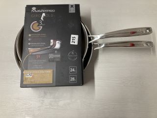 MASTERPRO GOLD 3 PLY STAINLESS STEEL NON STICK COOKING PANS