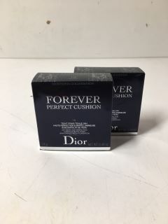 2 X DIOR FOREVER PERFECT CUSHION 24H WEAR COMPACT FOUNDATION - TOTAL RRP £110