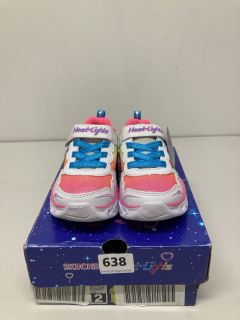 PAIR OF SKECHERS HEART LIGHTS CHILDRENS TRAINERS MULTI SIZE 11 YOUNGER