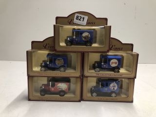 5 X ASSORTED VIEW VANS COLLECTABLE SOUVENIRS METAL CARS