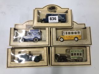 5 X ASSORTED VINTAGE COLLECTABLE METAL CARS TO INCLUDE ROYAL WORCESTER
