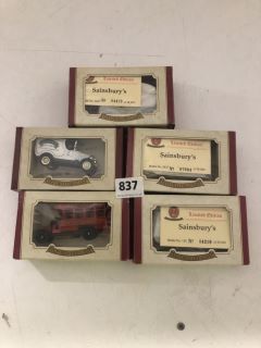 5 X ASSORTED OXFORD DIE CAST VINTAGE COLLECTABLE METAL CARS