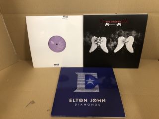 3 X ASSORTED VINYL RECORDS INC ELTON JOHN DIAMONDS