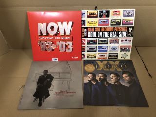4 X ASSORTED VINYL RECORDS INC NOW THATS WHAT I CALL MUSIC 93-03
