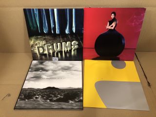 4 X ASSORTED VINYL RECORDS INC THE DRUMS