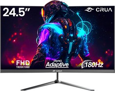 CRUA 24.5 INCH 180HZ CURVED FULL HD 1080P FRAMELESS DESKTOP MONITOR (ORIGINAL RRP - £130.00). (WITH BOX) [JPTC63428] (COLLECTION OR OPTIONAL DELIVERY)