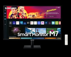 SAMSUNG 32 INCH UHD USB CSMART MONITOR (ORIGINAL RRP - £349.00). (WITH BOX) [JPTC63450] (COLLECTION OR OPTIONAL DELIVERY)