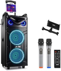 MOUKEY KARAOKE MACHINE MTS210-1 SPEAKER (ORIGINAL RRP - £249.99) IN BLACK. (WITH BOX) [JPTC64506] (COLLECTION OR OPTIONAL DELIVERY)