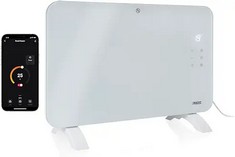PRINCESS GLASS PANEL HEATER 1000W HOME ACCESSORY (ORIGINAL RRP - £100) IN WHITE. (UNIT ONLY) [JPTC64004] (COLLECTION OR OPTIONAL DELIVERY)