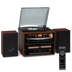 AUNA DAB+ STEREO SYSTEM STEREO ACCESSORY (ORIGINAL RRP - £285.00) IN BROWN AND BLACK. (WITH BOX) [JPTC64607] (COLLECTION OR OPTIONAL DELIVERY)