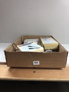 BOX OF ITEMS INC LOGIK EXTENSION CABLES