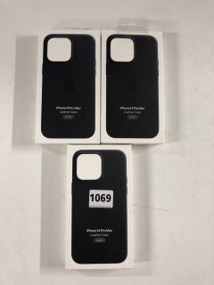 3 X APPLE IPHONE 14 PRO MAX LEATHER CASES