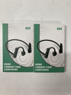 2 X K69 BONE CONDUCTION EARPHONES