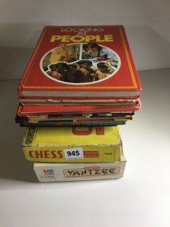 ASSORTED VINTAGE CHILDREN'S ANNUALS AND BOARD GAMES