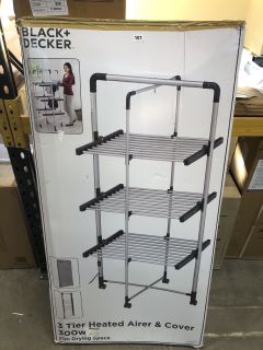 BLACK + DECKER 3 TIER HEATED AIRER & COVER 300W