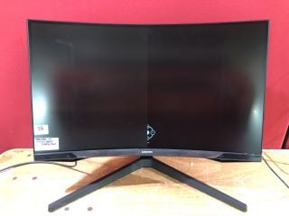 SAMSUNG 27" MONITOR MODL C27G55TQBU (WITH STAND,WITH POWER SUPPLY,SCREEN GFAULT,WITH BOX)