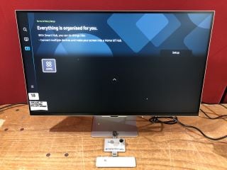 SAMSUNG 27" MONITOR MODEL S27C902PAU (WITH STAND,WITH POWER SUPPLY,WEBCAM DAMAGE,WITH BOX)