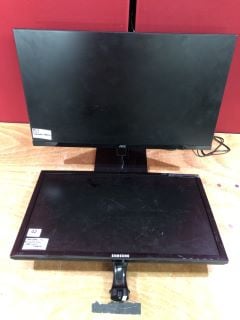 2 X ASSORTED SCREEN TO INC AOC 27 MONITOR MODEL 27V2 (SMASHED/SALVAGE/SPARES)