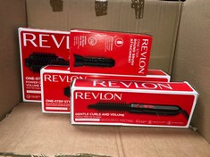 QTY OF ITEMS TO INCLUDE REVLON HAIR TOOLS RVHA 6017 UK TANGLE FREE HOT AIR STYLER, BLACK: LOCATION - A