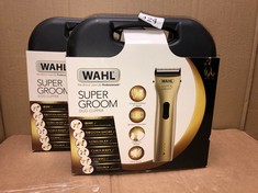 WAHL DOG CLIPPERS, SUPERGROOM PREMIUM DOG GROOMING KIT, FULL COAT DOG CLIPPERS FOR ALL COAT TYPES, LOW NOISE CORDLESS PET CLIPPERS, CHROME, ONE SIZE: LOCATION - A