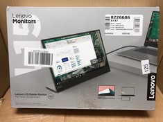 LENOVO L15 15.6 INCH PORTABLE MONITOR | FHD, 1080P, 60HZ, IPS, 6MS, USB-C / TYPE-C CONNECTOR.: LOCATION - A