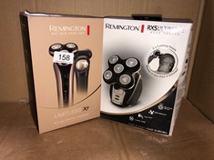 REMINGTON X7 LIMITLESS MENS WET & DRY ELECTRIC ROTARY SHAVER - 360° PIVOTBALL & FLEXIBLE SHAVING HEADS FOR CONSTANT CONTACT (DETAIL TRIMMER, 60MIN USAGE, 90MIN CHARGE, CORDLESS, USB CHARGING) XR1770: