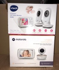 VTECH VM3250-2 VIDEO BABY MONITOR WITH 2 CAMERAS, 300M LONG RANGE, BABY MONITOR WITH 2.8"LCD, UP TO 19-HR VIDEO STREAMING, NIGHT VISION, SECURED TRANSMISSION TEMPERATURE SENSOR SOOTHING SOUNDS 2X ZOO