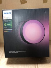 PHILIPS HUE DAYLO WHITE & COLOUR AMBIANCE SMART LED OUTDOOR WALL LIGHTING, FOR HOME GARDEN, PATIO. [BLACK] WORKS WITH ALEXA.: LOCATION - A