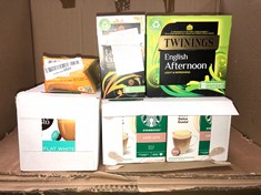 QTY OF TEA AND COFFEE TO INCLUDE DOLCE GUSTO FLAT WHITE 16 CAP 3X1.87.2G (SOME PRODUCTS MAY BE BEYOND BEST BEFORE: LOCATION - D