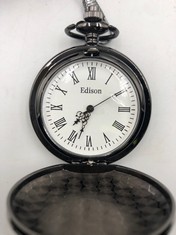 MENS EDISON POCKET WATCH WITH CHAIN BRAND NEW IN BOX: LOCATION - A10