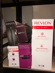 QTY OF ITEMS TO INCLUDE REVLON SALON ONE-STEP HAIR DRYER AND VOLUMIZER FOR MID TO LONG HAIR (ONE-STEP, 2-IN-1 STYLING TOOL, IONIC AND CERAMIC TECHNOLOGY, UNIQUE OVAL DESIGN) RVDR5222: LOCATION - BACK